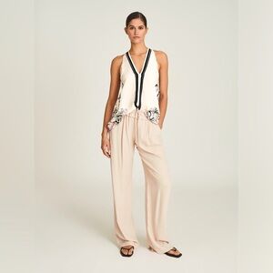 REISS Aida Scarf Print Sleeveless Top NEW Oversized